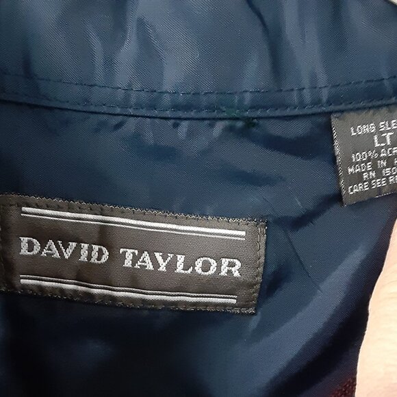 David Taylor Men's Shirt Size LT, 100% Acrylic, Long sleeve, Button down, soft - Picture 3 of 6